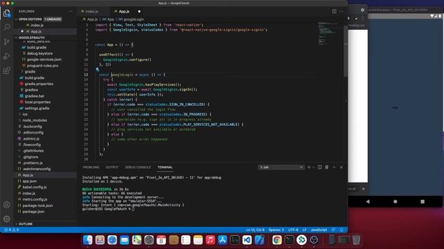 #1 How to integrate GoogleLogin & Firebase configuration in React Native || By Gulsher Khan смотреть онлайн