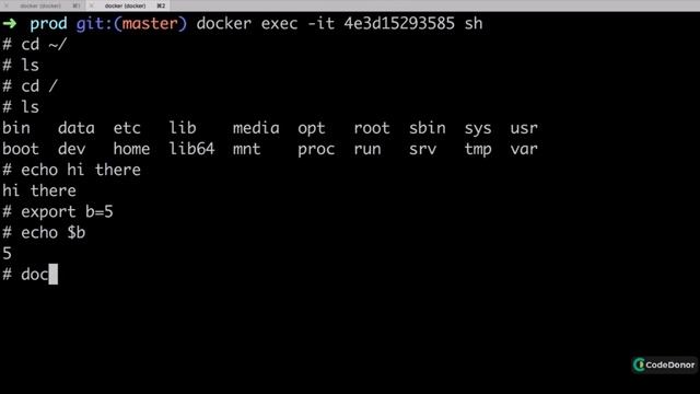 22. Getting a Command Prompt in a Container | Docker and Kubernetes The Complete Guide смотреть онлайн