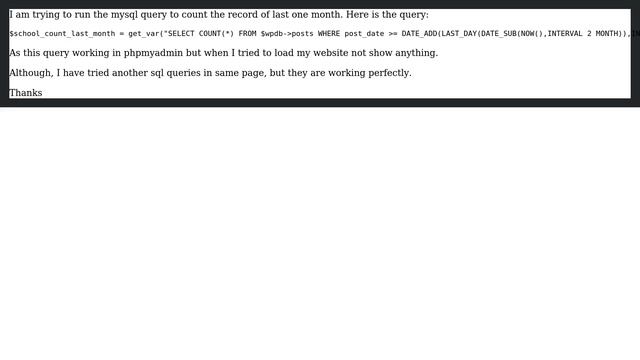Wordpress: sql query not working in wp plugin смотреть онлайн