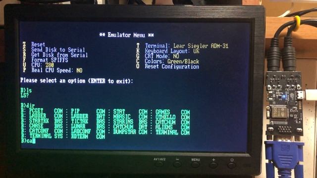 Altair 8800 with FabGL (ESP32) - CP/M Text Games смотреть онлайн
