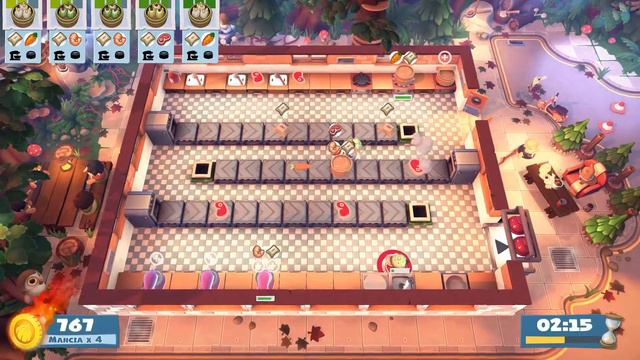Overcooked 2. Campfire Cook Off Kevin 3 | 2 players online coop 4 stars | Score: 1779 смотреть онлайн