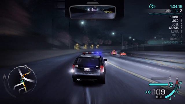 Need for Speed Carbon Police Light Rhino Unit on AI mode смотреть онлайн