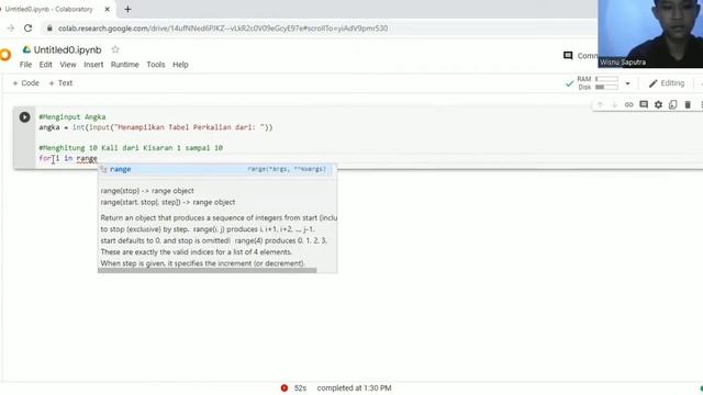 Menampilkan Tabel Perkalian (google collab) смотреть онлайн
