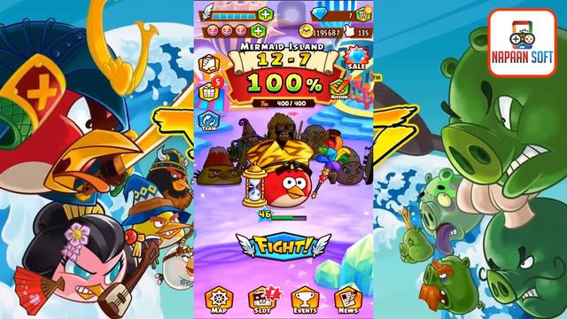 Angry Birds Fight! - MONSTER PIERROT PIG RAID - KING PIERROT HAT (SS BOMB) - EP89 смотреть онлайн
