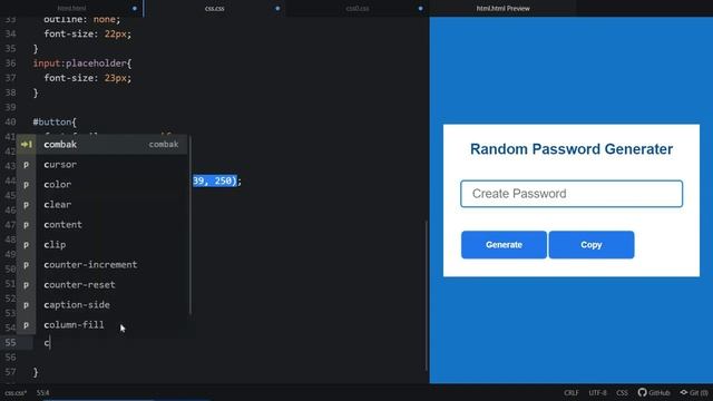 Random Password Generator with JavaScript смотреть онлайн