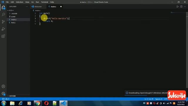 How to run C code in Visual Studio Code for Window 32 & 64 bit смотреть онлайн