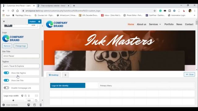 11. How to change logo in WordPress | WordPress Course 2020 смотреть онлайн