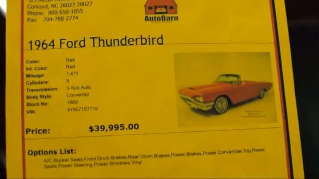 1964 Ford Thunderbird Convertible For Sale смотреть онлайн