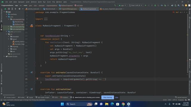 Lecture 20: Passing Arguments to Fragment смотреть онлайн