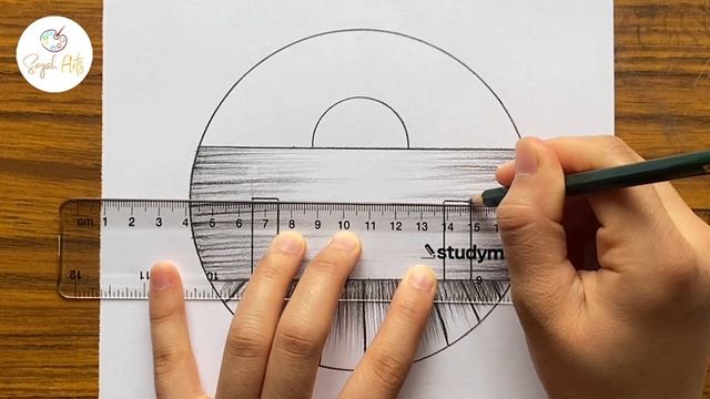 How to draw easy scenery for beginners || Pencil drawing in circle easy || Easy pencil drawings смотреть онлайн