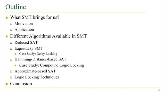 CAD for Assurance: RTL Logic Attacks and SMT Attack смотреть онлайн