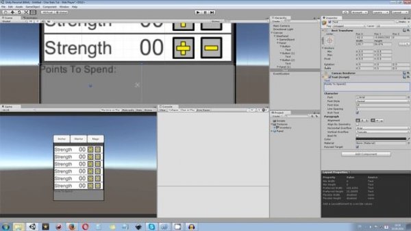 Unity 5 Tutorial: Character Stats #1 - User Interface & Base Classes