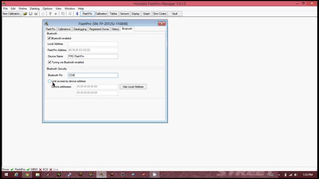 Hondata FlashPro Bluetooth Setup Help смотреть онлайн