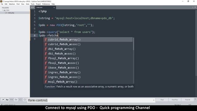 MYSQL connection using PHP Data Objects(PDO) - Quick programming tutorial смотреть онлайн