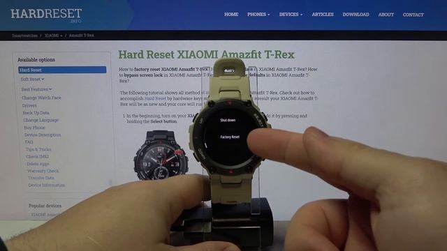 How to Hard Reset in XIAOMI Amazfit T-Rex – Erase Data / Remove Bluetooth Connection смотреть онлайн