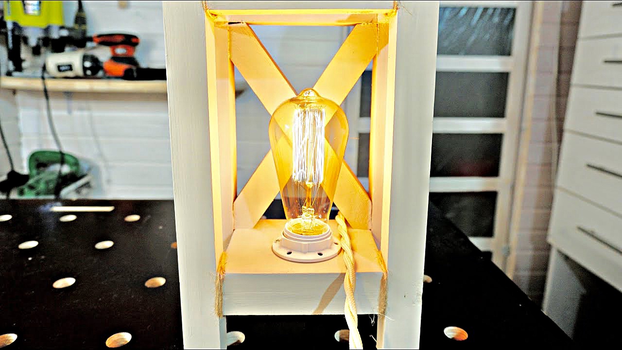 Лампа настольная своими руками. Светильник ночник смотреть онлайн