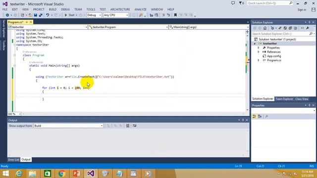 Text Reader and Text Writer in C# File Read Write Operation смотреть онлайн