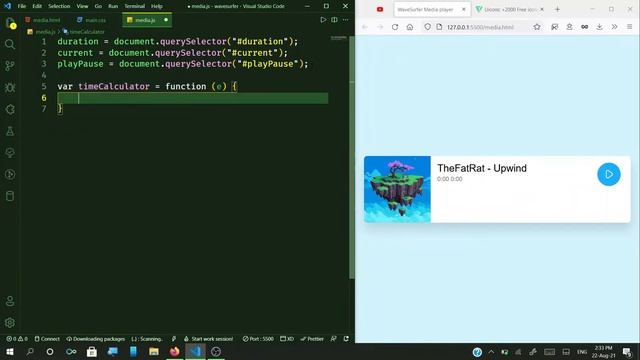 Audio player visualization Using Wavesurfer.js смотреть онлайн