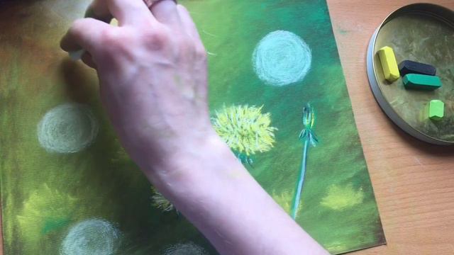 Одуванчики/сухая пастель смотреть онлайн