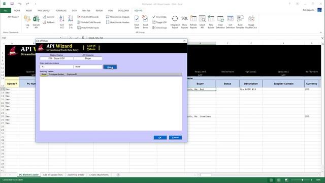 API Wizard - Blanket POs смотреть онлайн