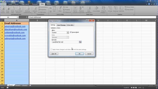 validate entry email addresses смотреть онлайн