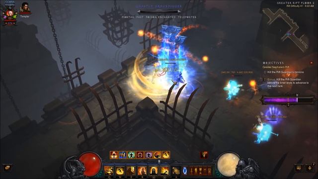 Diablo 3 RoS 2.1.2 Seasonal Solo Monk Tier 41 Greater Rift смотреть онлайн
