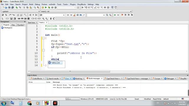 File Handling Function feof() in C Programming - C library function - feof () - Project 74 смотреть онлайн