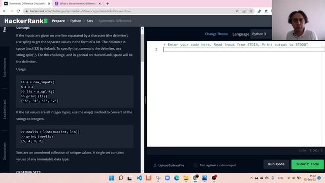 Hackerrank Sets Bölüm Symmetric Difference Sorusunun Python Dilinde Çözümü смотреть онлайн
