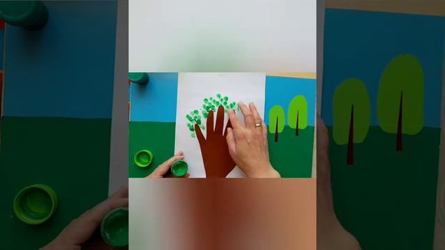 Аппликация с элементами рисования. "Весеннее дерево" смотреть онлайн
