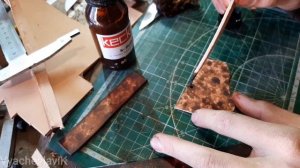 Текстурная покраска кожи растительного дубления