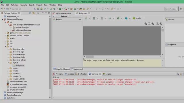 Android eclipse error Unable to resolve target android [API Target] смотреть онлайн