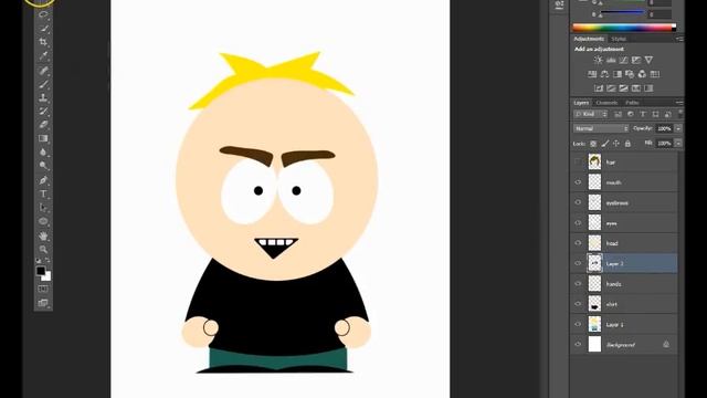 How to Make a South Park character on Photoshop (Part 2) смотреть онлайн