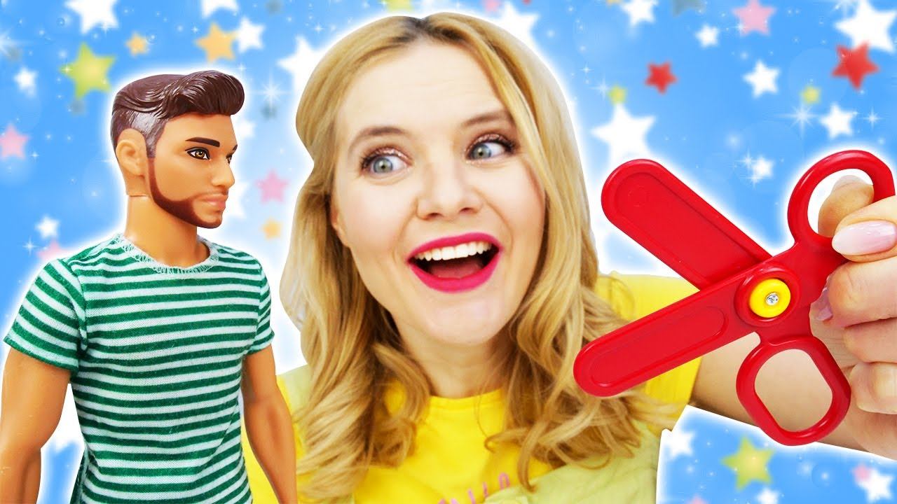Барби отправила Кена в салон красоты - побреем Кена! Куклы в салоне красоты - игра для девочек смотреть онлайн