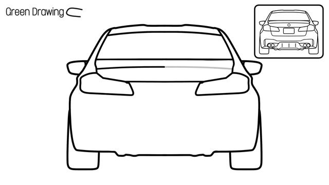 How To Draw A BMW M5 F90 / Drawing Bmw M5f90 Rear View