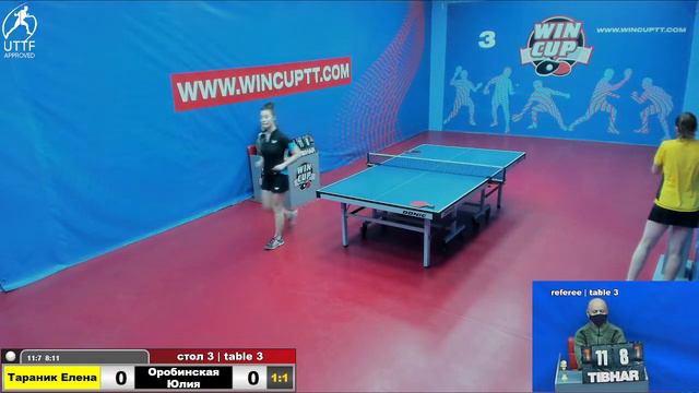 Тараник Елена 1-3 Оробинская Юлия Восток 5 WINCUP  02.01.22 ПрямаяТрансляция Зал3