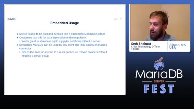 MyTile: a cloud-native storage engine based on TileDB - Seth Shelnutt - MariaDB Server Fest 2020 смотреть онлайн