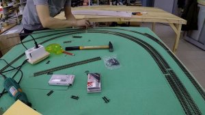 Макет железной дороги с начала#1 РАСКЛАДКА РЕЛЬС