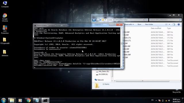 Instalación, Creación de BD, Listener, Usuarios, Tablespace y Backup (rman) con ORACLE 12C смотреть онлайн