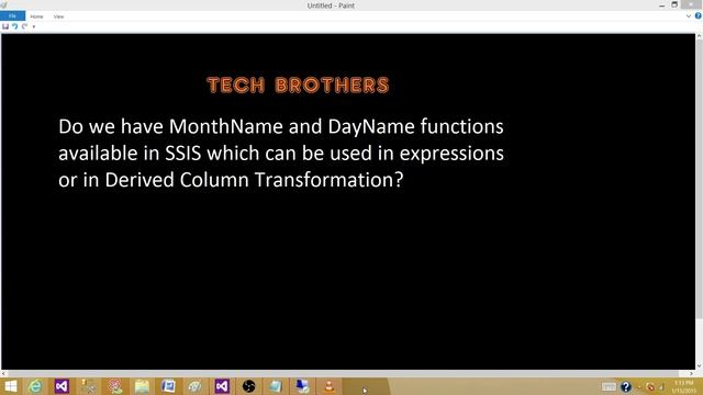 SSIS Interview Questions & Answers | Do we have MonthName and DayName functions available in SSIS смотреть онлайн