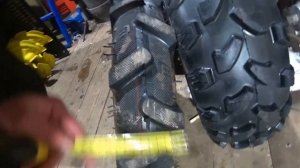 Купил Большие Черные Новые колеса на мотоблок .