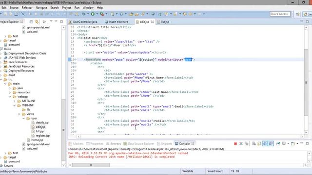 Spring MVC - 12 (Spring MVC Updating a record in database) смотреть онлайн