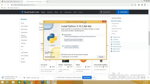 INSTALATION OF PYTHON AND V S CODE (in Hindi)पाइथन और V S CODE कैसे इनस्टॉल करें смотреть онлайн