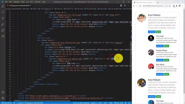 Tutorial Bootstrap 4 #31 Blog Post Comments смотреть онлайн