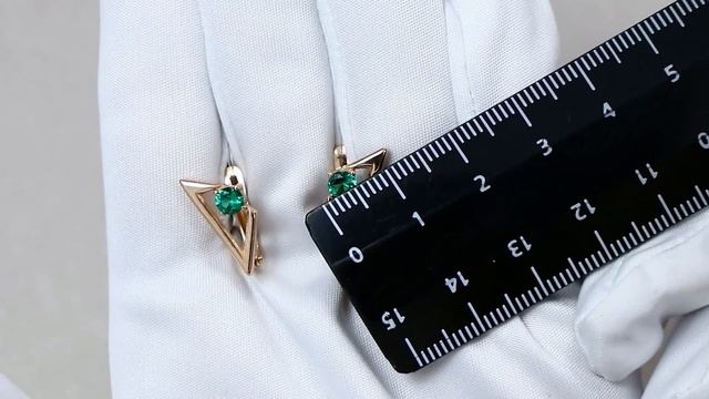 Серьги из золочёного серебра AQUAMARINE с гидротермальным изумрудом А48508Г-п смотреть онлайн