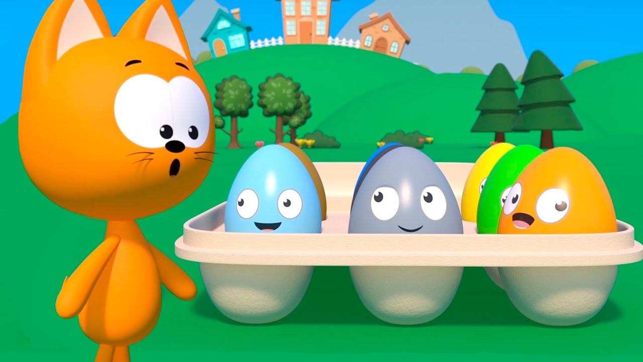 Учим цвета и цифры | Котэ представляет самый большой сборник Игры мультфильмы для детей малышей смотреть онлайн