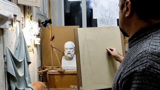 Рисунок драпировки ч.1 Виталий Сенин смотреть онлайн