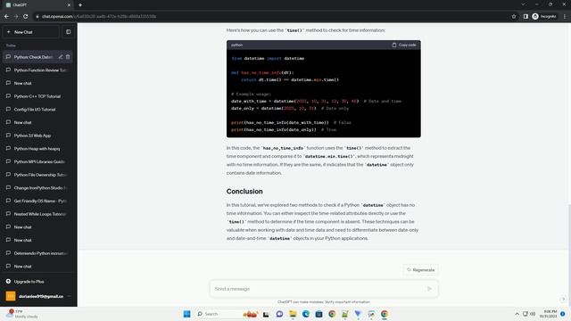 Finding if a python datetime has no time information смотреть онлайн