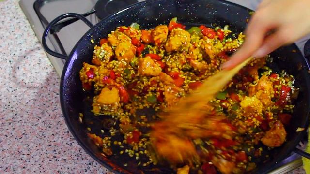 РИС С КУРИЦЕЙ И ОВОЩАМИ Простой Быстрый Дешевый Рецепт Паэльи Дома Как приготовить паэлью? смотреть онлайн