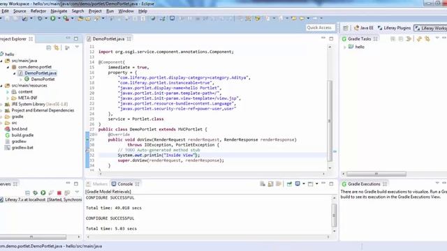 Liferay Tutorial 03 :- Create your First Portlet in Liferay 7 смотреть онлайн