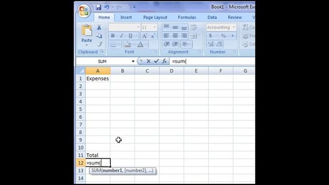 Using Excel's Sum Function To Add a Range of Cells. смотреть онлайн